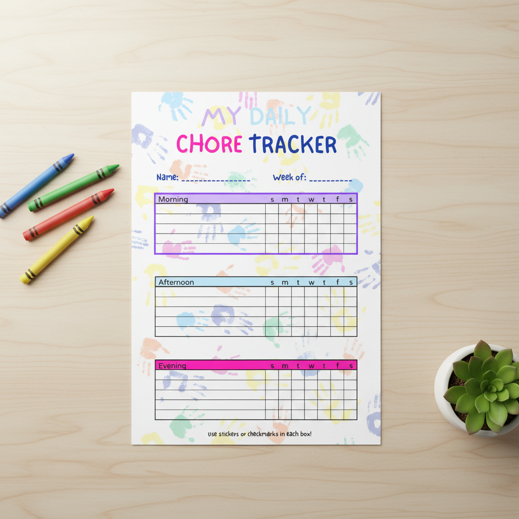 Daily Chore Tracker Mockup